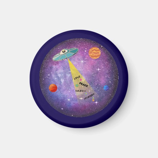UFOエイリアン宇宙宇宙船スターピープル マグネット (正面)