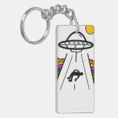 UFOエイリアン宇宙船に拉致される  キーホルダー (正面左)