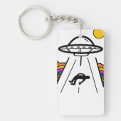 UFOエイリアン宇宙船に拉致される  キーホルダー (正面)