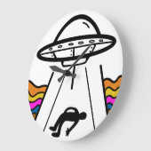 UFOエイリアン宇宙船の拉致被害者 ラージ壁時計 (傾斜)