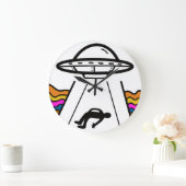 UFOエイリアン宇宙船の拉致被害者 ラージ壁時計 (ホーム)