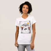 UFOエイリアン宇宙船の拉致被害者 Tシャツ (正面フル)
