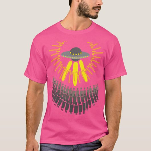 Ufoエイリアン宇宙船人類の平和 Tシャツ (正面)