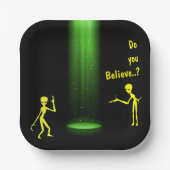 UFOエイリアン拉致👽お前はいる？ ペーパープレート (正面)