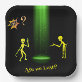 UFOエイリアン拉致👽我々失った??WTF? ペーパープレート (正面)