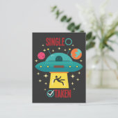 UFOエイリアン拉致撮独身の影銀河系ユーモア ポストカード (スタンド正面)