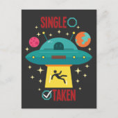 UFOエイリアン拉致撮独身の影銀河系ユーモア ポストカード (正面)