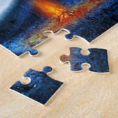 UFOエイリアン牛誘拐宇宙船 ジグソーパズル (側面)