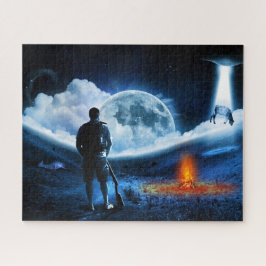 UFOエイリアン牛誘拐宇宙船 ジグソーパズル