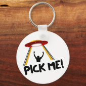 UFOエイリアン船 – 私を選ぶ！ キーホルダー (正面)