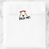 UFOエイリアン船 – 私を選ぶ! スクエアシール (バッグ)