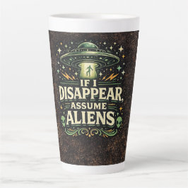 UFOエイリアン誘拐ユーモア カフェラテマグ