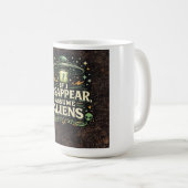 UFOエイリアン誘拐ユーモア コーヒーマグカップ (正面右)