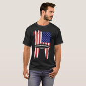 Ufoエイリアン誘拐七月の4thギフトUsa国旗Alie Tシャツ (正面フル)