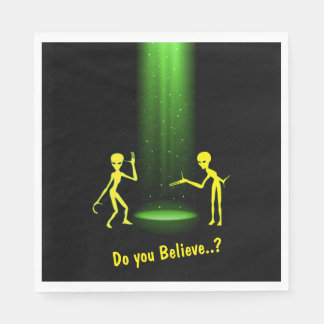 UFOエイリアン誘拐 👽 信じる？   スタンダードランチョンナプキン