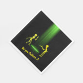 UFOエイリアン誘拐 👽 信じる? スタンダードランチョンナプキン (角)