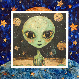 UFOエイリアン スタンダードカクテルナプキン