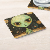 UFOエイリアン ペーパーコースター (アングル)