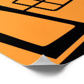 UFOエイリアン、宇宙船、子供のパターン ポスター (角)