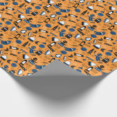 UFOエイリアン、宇宙船、子供のパターン ラッピングペーパー (角)