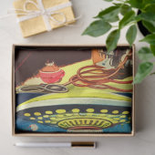 UfoエイリアンSci-fiレトロ漫画 薄葉紙 (ギフト)