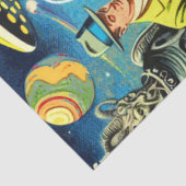 UfoエイリアンSci-fiレトロ漫画 薄葉紙 (詳細)