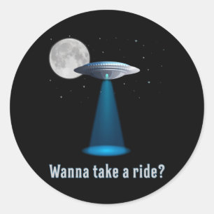 UFOエイリアンSF宇宙SFギフト ラウンドシール