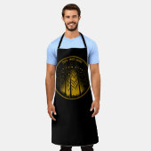 UFOエプロンパーソナライズされたソーサ飛んでいるーギフト エプロン (着用した状態)