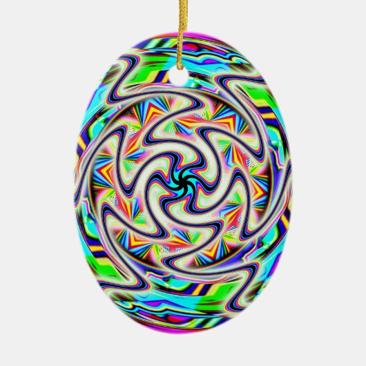 UFOエンジンFTLドライブ(単語を追加) セラミックオーナメント (正面)