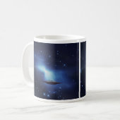 UFOオブジェ飛んでいるクトの宇宙 コーヒーマグカップ (正面左)