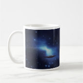 UFOオブジェ飛んでいるクトの宇宙 コーヒーマグカップ (左)