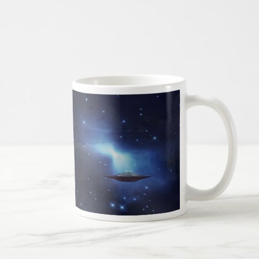 UFOオブジェ飛んでいるクトの宇宙 コーヒーマグカップ (右)