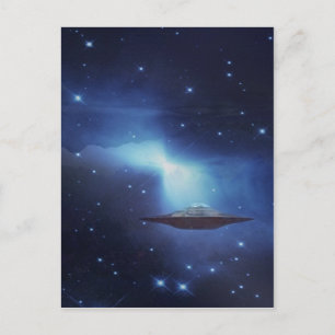 UFOオブジェ飛んでいるクトの宇宙 ポストカード