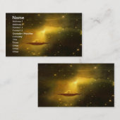 UFOオブジェ飛んでいるクトの宇宙 名刺 (正面/裏面)