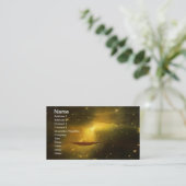 UFOオブジェ飛んでいるクトの宇宙 名刺 (スタンド正面)