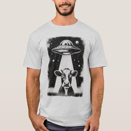 UFOカウ - 変わった楽しいエイリアンとの遭遇 Tシャツ (正面)