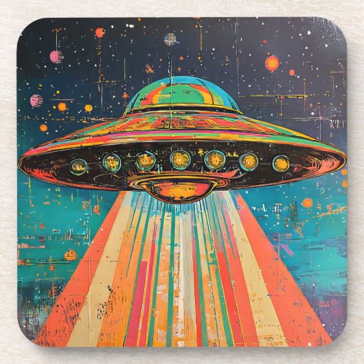 UFOカラフル宇宙船 コースター (正面)