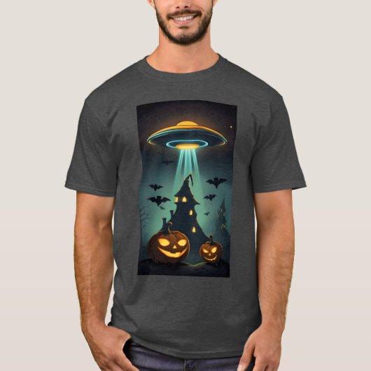 UFOキャッスルハロウィーンヴィンテージ Tシャツ (正面)