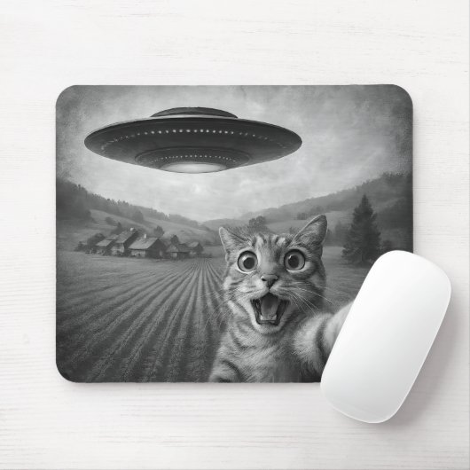 UFOキャットギフト付きエイリアンおもしろい自撮り マウスパッド (マウス)