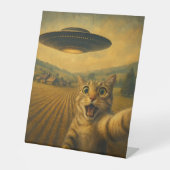 UFOキャットギフト付きエイリアンおもしろい自撮り 台座サイン (正面)