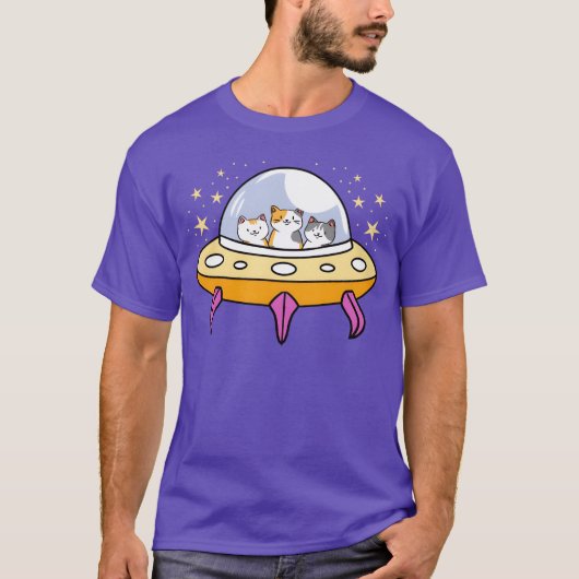 UFOキャットfor猫好きボーイ Tシャツ (正面)