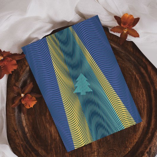 UFOクリスマスツリー誘拐 青 緑 黄色 ラッド シーズンポストカード