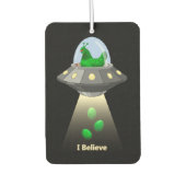 UFOグリーンおもしろいチキン卵エイリアンの取り外し カーエアーフレッシュナー (正面)