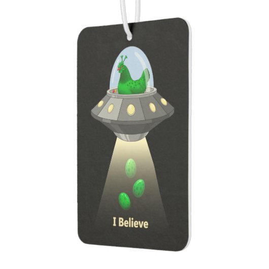 UFOグリーンおもしろいチキン卵エイリアンの取り外し カーエアーフレッシュナー (左)