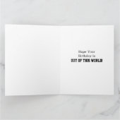 UFOサイケデリックファンタジーアート誕生日 カード (内部)