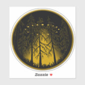 UFOスタンプおもしろいUFOフクロウデカールスタンプ シール (シート)