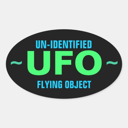 UFOステッカー(4枚) 楕円形シール (正面)