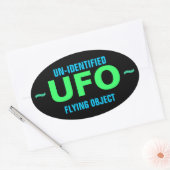 UFOステッカー(4枚) 楕円形シール (封筒)