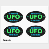 UFOステッカー(4枚) 楕円形シール (シート)