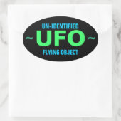 UFOステッカー(4枚) 楕円形シール (バッグ)